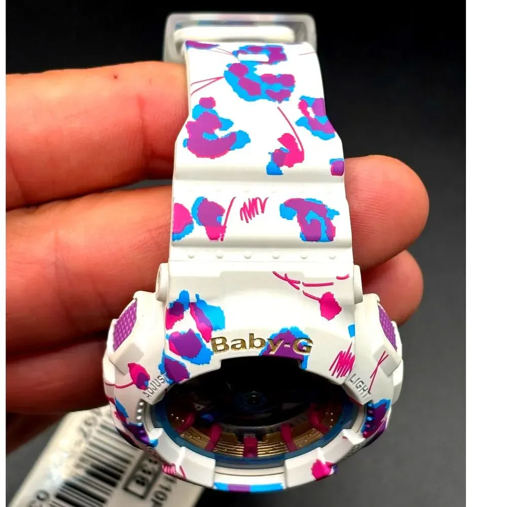 Casio Baby-G BA-110FL-7A Flower Leopard Analog Digital Watch NIBWT